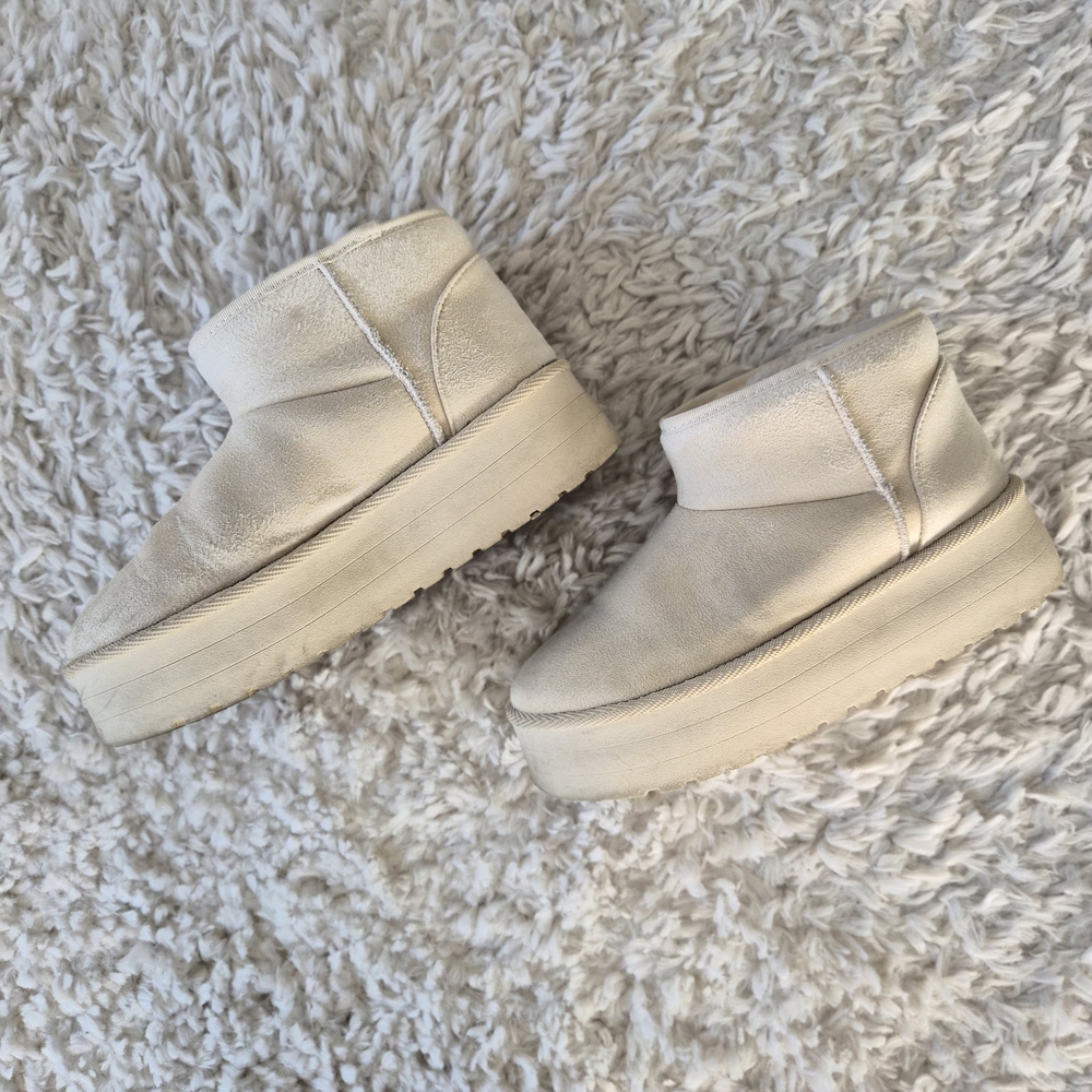 ☆5/$15☆SHEIN Beige Platform Ankle Boots – Size 5.5